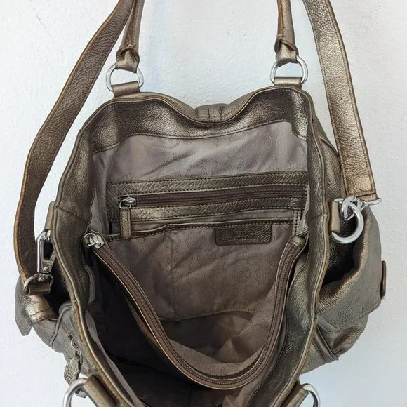 Michael Kors Gold purse/bag/satchel medium size - Picture 7 of 9